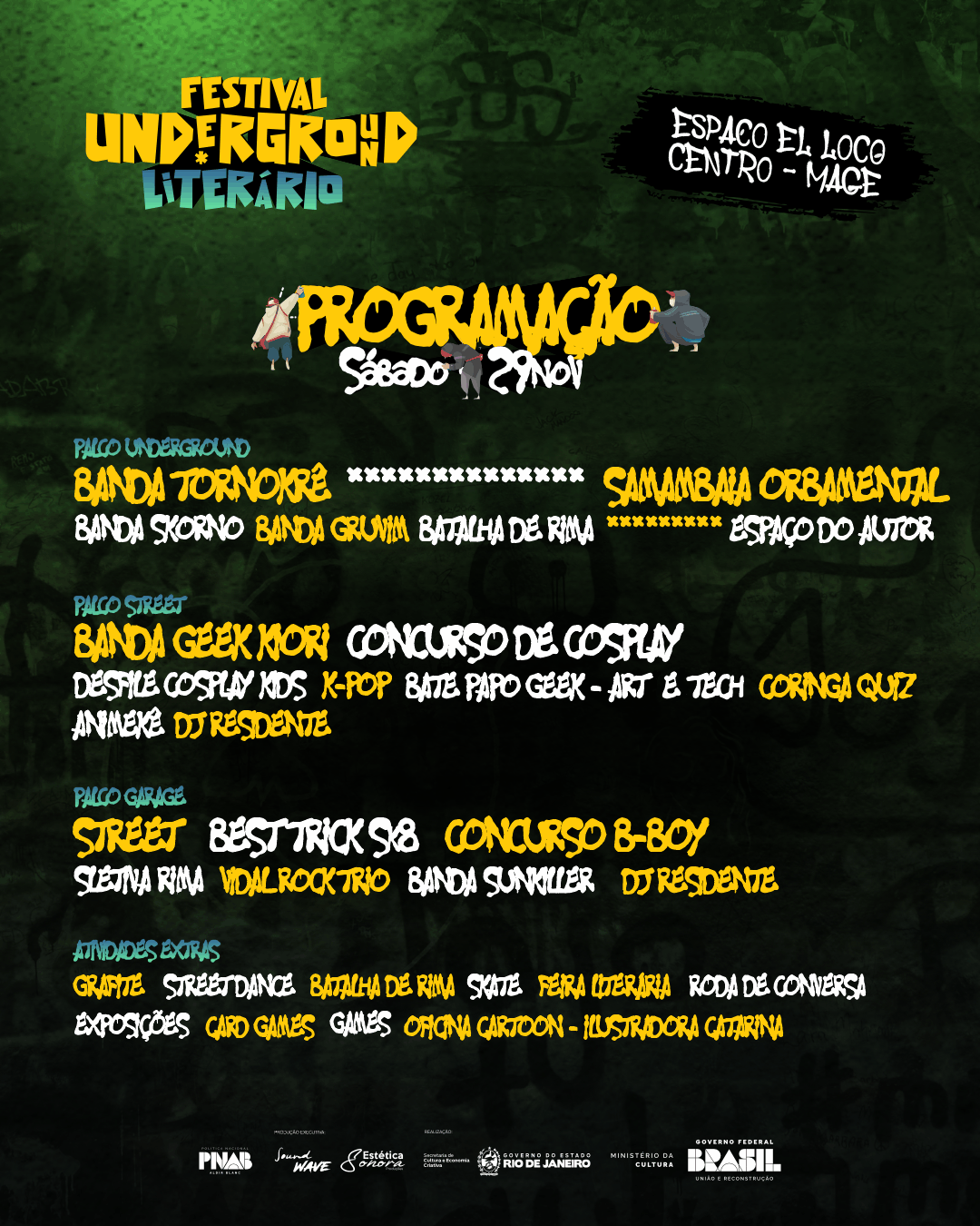 Programação de Sábado